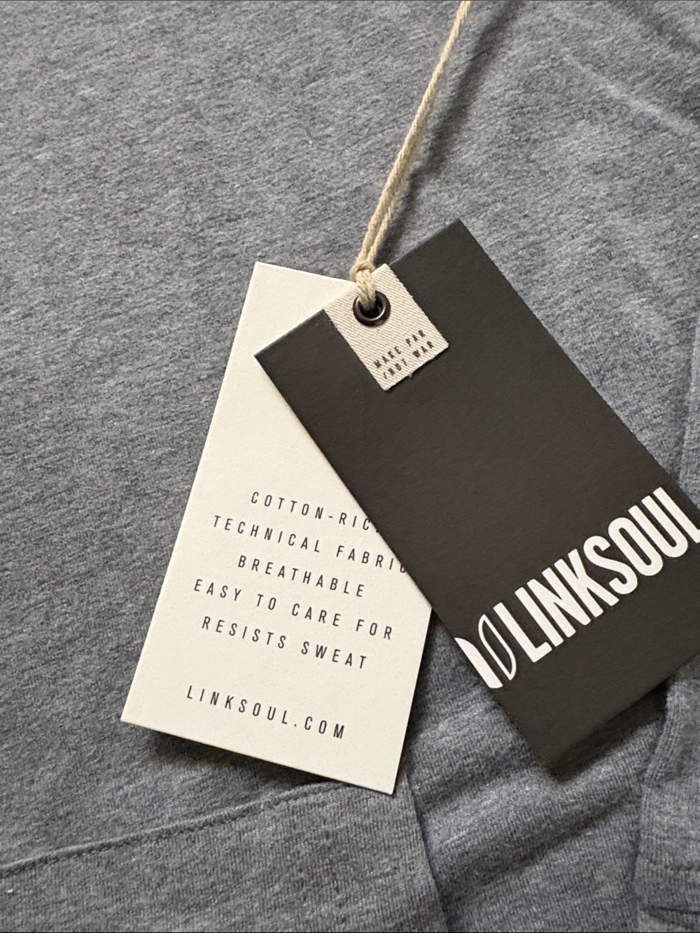 Linksoul Men’s Light Heather Gray Hooded Pullover - Picture 3 of 4